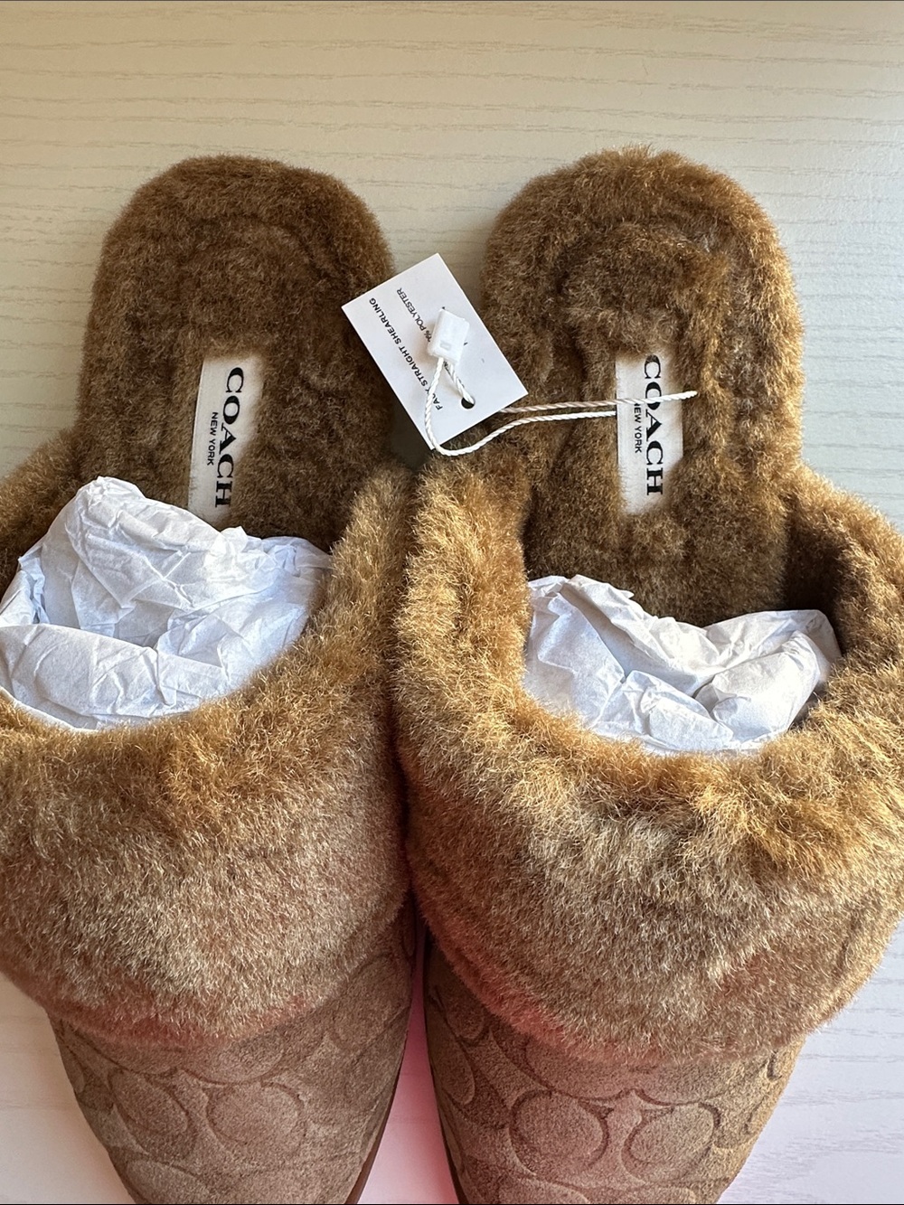 NWT Coach mule with Sherpa brown few sizes available - Picture 3 of 3